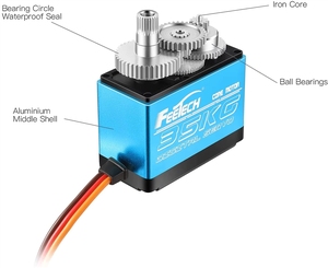 Servomoteur RC numérique 7,4 V à couple élevé, entièrement <span class=keywords><strong>en</strong></span> acier, étanche, 180 degrés, OEM, 35 kg, pour modèles <span class=keywords><strong>de</strong></span> voitures DIY <span class=keywords><strong>en</strong></span> métal - Product Image 5