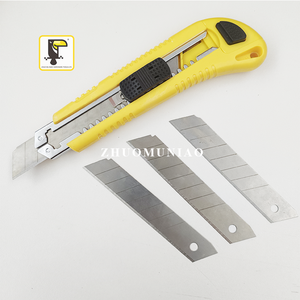 تصميم جديد أصفر قابل للسحب شفرة الشريحة فائدة قلم رصاص صندوق ورق الحائط القاطع سكين مع 3 شفرات - Product Image 2