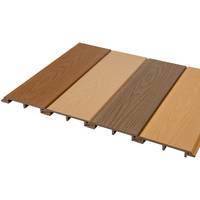Azulejos de techo para exteriores Panel de techo de PVC ASA Revestimiento de pared exterior impermeable con grano de madera 3D