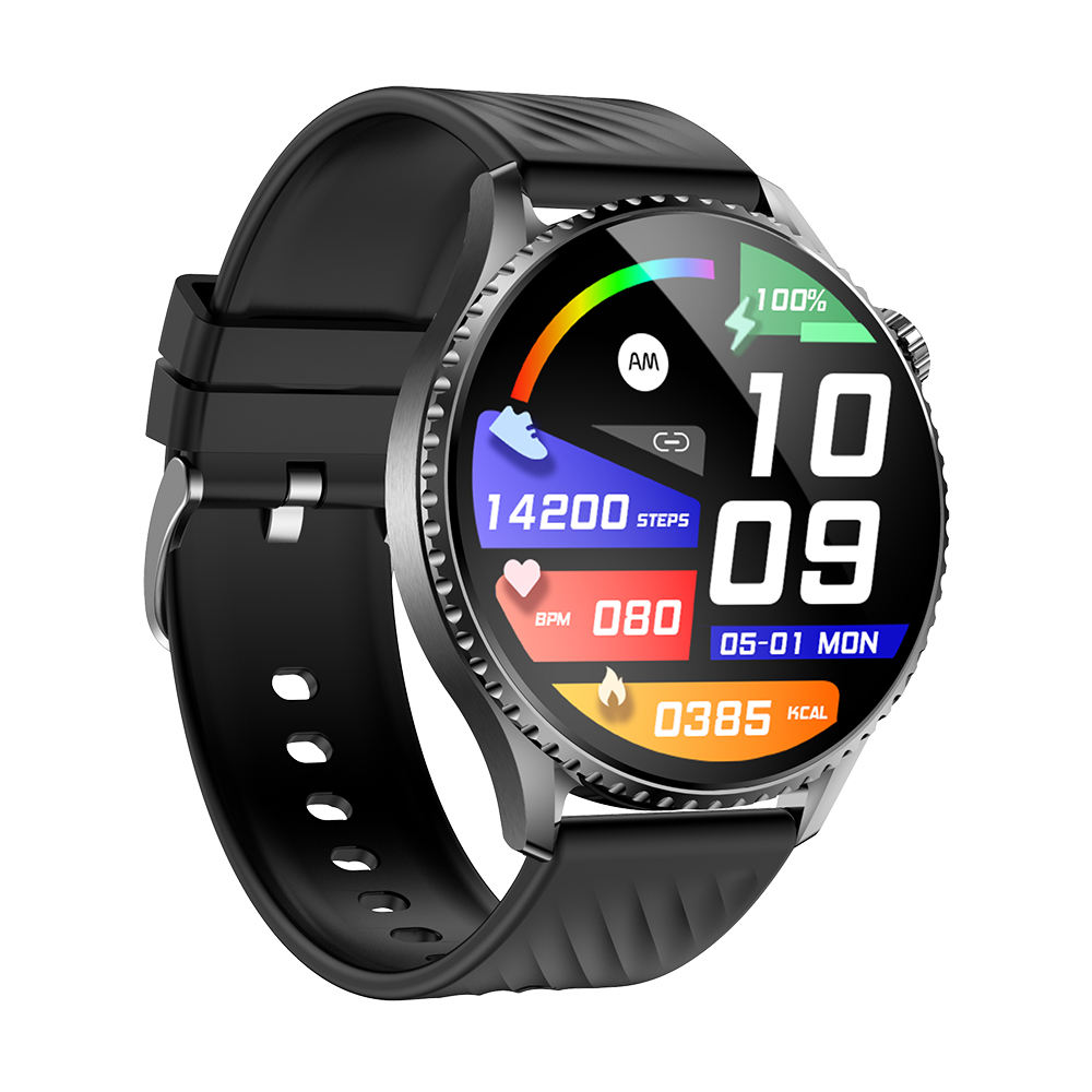 TKYUAN Round Health Smartwatch AMOLED Screen ECG BT Call