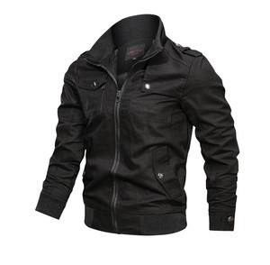 Abrigos de Bolsillo para Hombre Tallas Grandes Chaquetas para Hombre al por Mayor 2023 Venta Caliente Casual Cuello Alto Algodón 1 Pieza Lona Delgada Piel de Vaca Sólido - Product Image 5