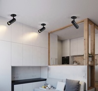 Lampu Sorot LED Aluminium Modern 3500K COB RA80 CRI 90 3W-40W Pilihan 2-6 Kabel, Terpasang di Langit-langit, Garansi 5 Tahun