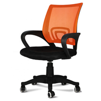 Chaise de conférence ergonomique en acier inoxydable, orange, orthopédique, avec support lombaire, pour PDG, invité, bureau
