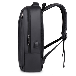 Haut de gamme mode Texture décontracté voyage sac à dos doux Portable ordinateur sac USB fermeture éclair pour hommes femmes - Product Image 2