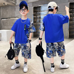 2023 Summer <strong>Teen</strong> <strong>Boys</strong> Clothing Sets <strong>Short</strong> Sleeve Cartoon Bear Print Patchwork T Shirt <strong>Shorts</strong> 2Pcs Children Clothes Wholesale - Product Image 4