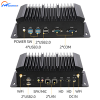 PC Industrial Integrado Sin Ventilador ZOOMWIN |   Mini Computadora Robusta con 2 Puertos RS232 COM y Múltiples Puertos USB para Automatización de Fábrica e IoT