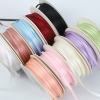Ruban en satin polyester crypté simple face de 3 cm, idéal pour nœuds de mariage et emballages cadeaux haut de gamme, 3 mm de large, 50 yards, logo personnalisable