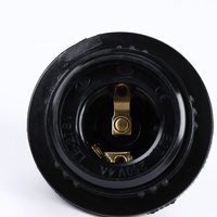 Vintage baquelita E27 tapa de iluminación tornillo Base Socket 4A negro portalámparas y Base estilo Retro