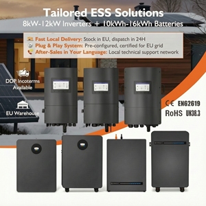 Complete 20kw 5-15kw Hybrid Solar <b>Energy</b> <b>Storage</b> <b>System</b> LiFePO4 Battery CAN Communication 10-Year Warranty EU Certified Home Use - Product Image 3