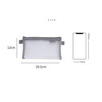 Étui à crayons en maille transparente simple en gros, sac de papeterie portable de grande capacité, sac de rangement