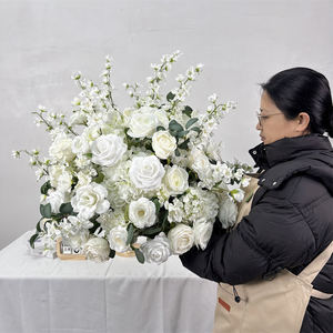 Nuevas Bolas de Flores Artificiales de Seda Realistas, Decoraciones Blancas para Centros de Mesa de Boda - Product Image 3