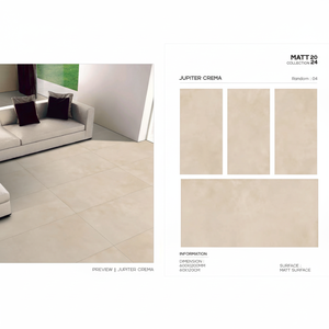 JUPITER Crema กระเบื้องพอร์ซเลนเกรดสูงขนาด600x1200 600x600ขนาดพื้นผิวด้านกระเบื้องพื้นหินอ่อนต้านเชื้อแบคทีเรียสำหรับอาคาร - Product Image 1