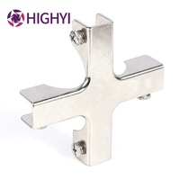 Support de verre réglable pour meubles HIGHYI support de verre en acier laminé à froid support d'étagère en verre de douche