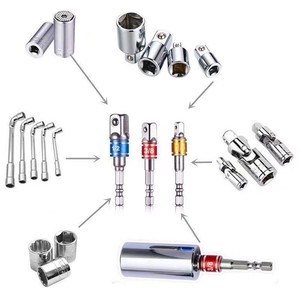 3 in 1 Impact Grade <b>Socket</b> Adapter/<b>Extension</b> Turns Power Drill Into High Speed Nut Driver 1/4", 3/8" 1/2" Drive <b>Socket</b> to Drill - Product Image 6