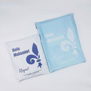 Matte White Eco Mailer Bags Custom Blue Color Express Bag Color Poly Mailers Custom Packaging Shipping Bag for Cloth Tshirt <b>Box</b> - Product Image 1