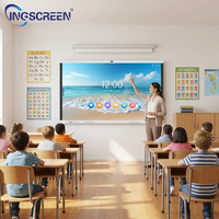 INGSCREEN Pizarra Inteligente ODM 4K Android OPS de 65 75 85 86 Pulgadas para Enseñanza Panel Plano Interactivo Digital Pantalla Táctil Electrónica