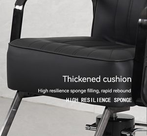 Silla de peluquería hidráulica negra de lujo, silla de peluquería y salón de belleza, silla de peluquería, equipo de salón, muebles - Product Image 6