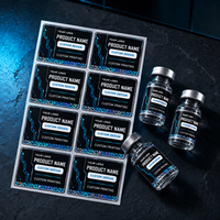 Étiquettes personnalisées pour flacons de 1 ml, étiquettes imperméables pour flacons de peptides pour l'emballage de petites bouteilles en verre