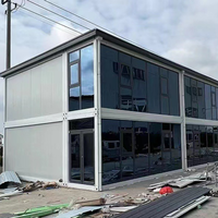 Une maison préfabriquée de deux étages utilisée pour la salle à manger et le bureau Maison de conteneur détachable de luxe