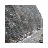 Système de protection des pentes par cordes en maille tissée simple anti-chute de pierres avec service de découpe pour la protection des pentes
