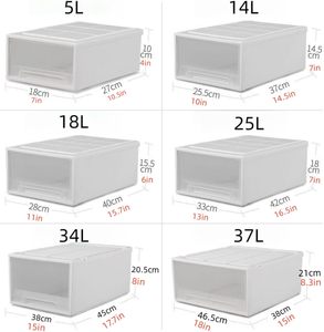 Organizador de Ropa Transparente, Apilable, Plegable, Desmontable, Minimalista, de Plástico Transparente y Grueso, con Cajones, para Venta al Por Mayor - Product Image 2