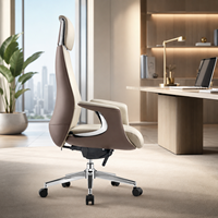 Nouvelle chaise de bureau en cuir PU de direction inclinable de conférence de gestionnaire de conception ergonomique