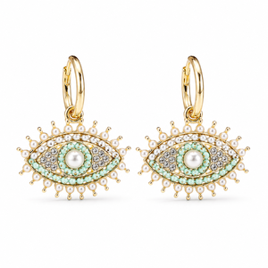 Orecchini a polsino vintage con occhio di Allah, orecchini di tendenza dal design alla moda, gioielli per donna - Product Image 1