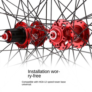 Juego de ruedas de <span class=keywords><strong>bicicleta</strong></span> de montaña Llanta de aleación de aluminio 26/27.5/<span class=keywords><strong>29</strong></span> pulgadas Freno de disco de eje de barril de liberación rápida - Product Image 2