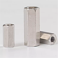 Factory Wholesale Stainless Steel Long Hexagon Nuts DIN 6334 Metric Thread Fasteners