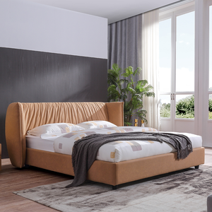 Cama <span class=keywords><strong>de</strong></span> lujo 2024, muebles <span class=keywords><strong>de</strong></span> dormitorio <span class=keywords><strong>de</strong></span> estilo contemporáneo, <span class=keywords><strong>cabeceros</strong></span> para tamaño Queen, <span class=keywords><strong>tela</strong></span> tecnológica, marco <span class=keywords><strong>de</strong></span> camas con funda - Product Image 1