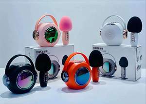 ลำโพงตกแต่งโต๊ะแบบย้อนยุคลำโพงสเตอริโอรอบทิศทาง360ลดเสียงรบกวนอัจฉริยะแบตเตอรี่ไมค์ไฟ LED - Product Image 5