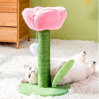 Griffoir pour chat Tulip, Planche à griffer pour chat Juniper - Antidérapant, Jouet pour chat mignon et amusant, Fournitures pour animaux de compagnie de style mignon, Fournitures pour chats