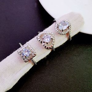 Fashion Simple Copper Crystal Zircon Gold Plated Vintage Women 4 Claw <b>Cheap</b> Zirconium <b>Rings</b> Wholesale Mix Batch - Product Image 5