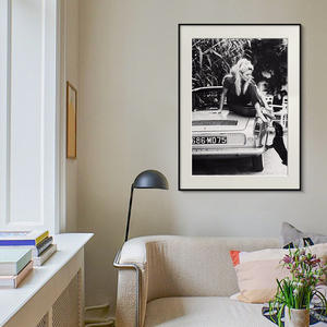 Tableau mural encadré noir et blanc : Impression rétro de <span class=keywords><strong>photographie</strong></span> de célébrités avec appareil photo pour la <span class=keywords><strong>d</strong></span>écoration intérieure contemporaine - Product Image 4