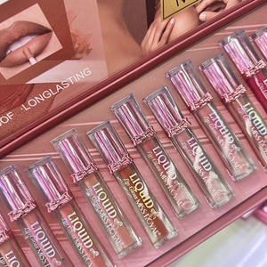 Nueva caja de 12 colores brillo de labios delicado mate rojo natural no es fácil de pegar taza duradera no es fácil de decolorar conjunto brillo de labios - Product Image 2