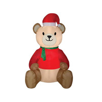Ours en peluche gonflable géant pour la publicité extérieure, ours gonflable de noël, décoration ours gonflable ballon pour fête