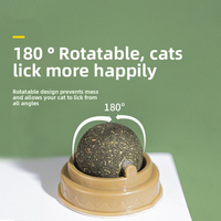 Jouet à mâcher pour chat en forme de boule à la menthe - Petite taille pour une utilisation en intérieur/extérieur, plaisir à lécher et divertissement personnel