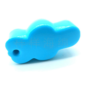 Porte-clés flottant en éponge PU, densité 80, emballage portable, éponge de forme ovale, impression numérique - Product Image 3
