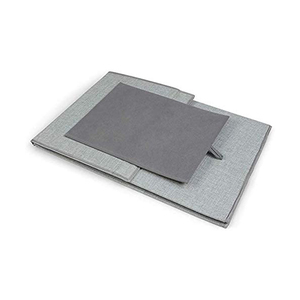 Leinenstoff 72L Faltbarer Aufbewahrung skorb Behälter Kleidung Organizer Faltbarer Wäsche korb mit Deckel und Griff Wäsche korb - Product Image 5