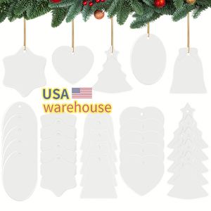 Adornos en Blanco al por Mayor, Adornos de Cerámica Blancos de 3 Pulgadas para Sublimación, Decoración Navideña 2024 - Product Image 1