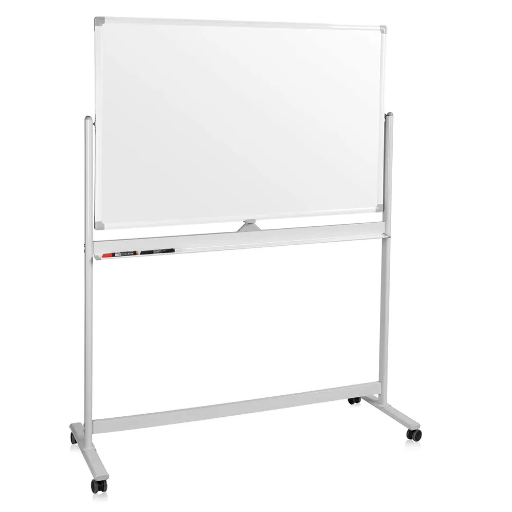 HZVCW Manufacturer VCW Large Mobile Magnetic White Board on Wheels Double Sided Dry Erase Movable White Board with Stand