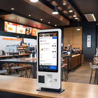 Quiosco de Pago con Pantalla Táctil para Pedidos en Restaurantes, con Forma y Tamaño Personalizados, SDK, Soporte de Pie, Multi-OS, Lector de Códigos de Barras, Venta Caliente de Fábrica