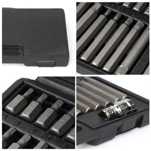 40 Pcs 6150CRV 1/2 3/8 Inch Drive Adaptor Torx Star <strong>Hex</strong> Spline Socket <strong>Bit</strong> <strong>Set</strong> - Product Image 4