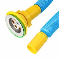 Tuyau de vidange linéaire cylindrique multicolore de style italien HJSJ pour éviers de serpillière, flexible, anti-odeur, avec filtre, tuyau de drainage personnalisé