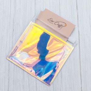 Wholesale <b>Blank</b> PVC Hologram Plastic Packing Bag Customized Small Ziplock Jewelry Bags Without Printing Zipper Bag - Product Image 1