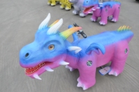 Scooter électrique animatronique dinosaure à monnayeur pour enfants, modèle CET Parc d'attractions, pour balades d'enfants