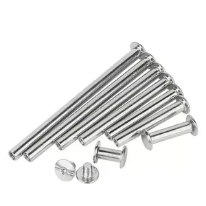 M1 M2 x 4mm macho hembra libro perno cegador tornillo para cinturón de cuero acero inoxidable 304 Cruz Chicago tornillos tachuelas