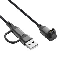 Kabel Pengisian Daya dan Data USB Type C 2 in 1 1m Kompatibel dengan Jam Tangan Garmin Fenix 8/7S 5X/6S Venu 2S dan Earphone