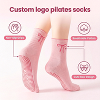 Chaussettes de Pilates en coton tricoté respirant à motif jacquard haute performance et confortables