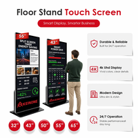 Pantalla LCD de 32 43 50 55 65 Pulgadas, Tótem Digital para Publicidad, Kiosco con Pantalla Dividida, Temporizador, Ahorro de Energía